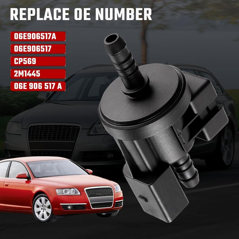 ISINFLASH 06E906517A EVAP Vapor Canister Purge Valve Solenoid Assembly Compatible With Volkswagen VW Beetle Eos Golf Sportwagen GTI Jetta Passat Rabbit Touareg Audi A4 A6 0280142431 - Image 3